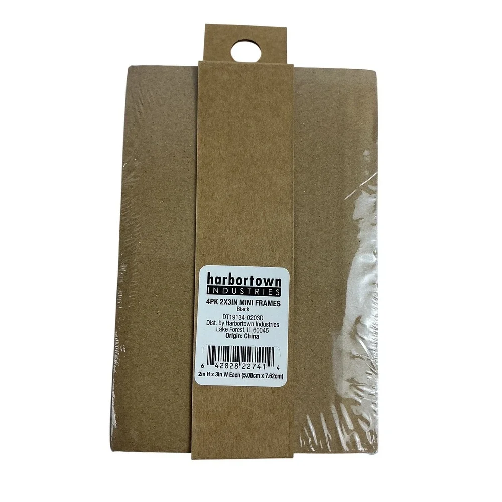 Harbortown Industries 4 Pack Mini Photo‎ Frames 2x3 Black